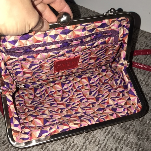 Hobo cross body purse, darling details, beautiful red color with silver trim! - Picture 3 of 9